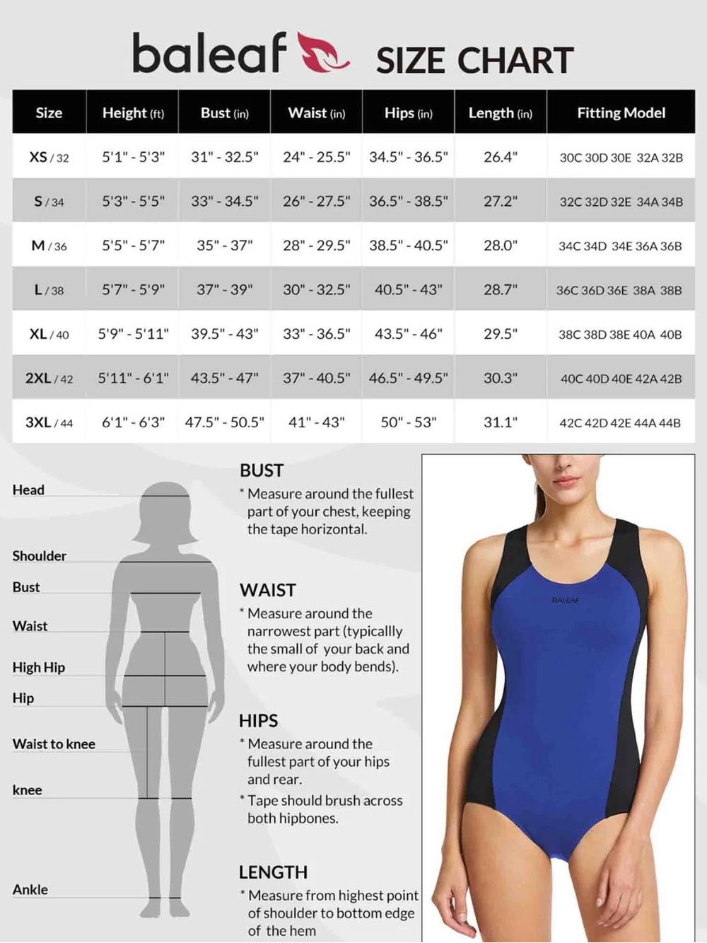 BALEAF | Women's Athletic Racerback One Piece Training Swimsuit | S | NWT - Picture 6 of 6